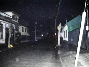Calle Sucre de Tucupido, totalmente oscura